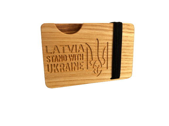 Business card case with logo