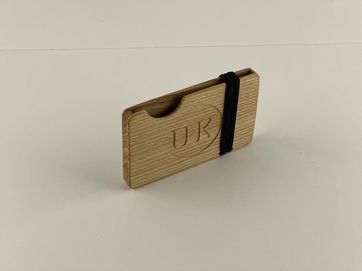 Business card case with logo